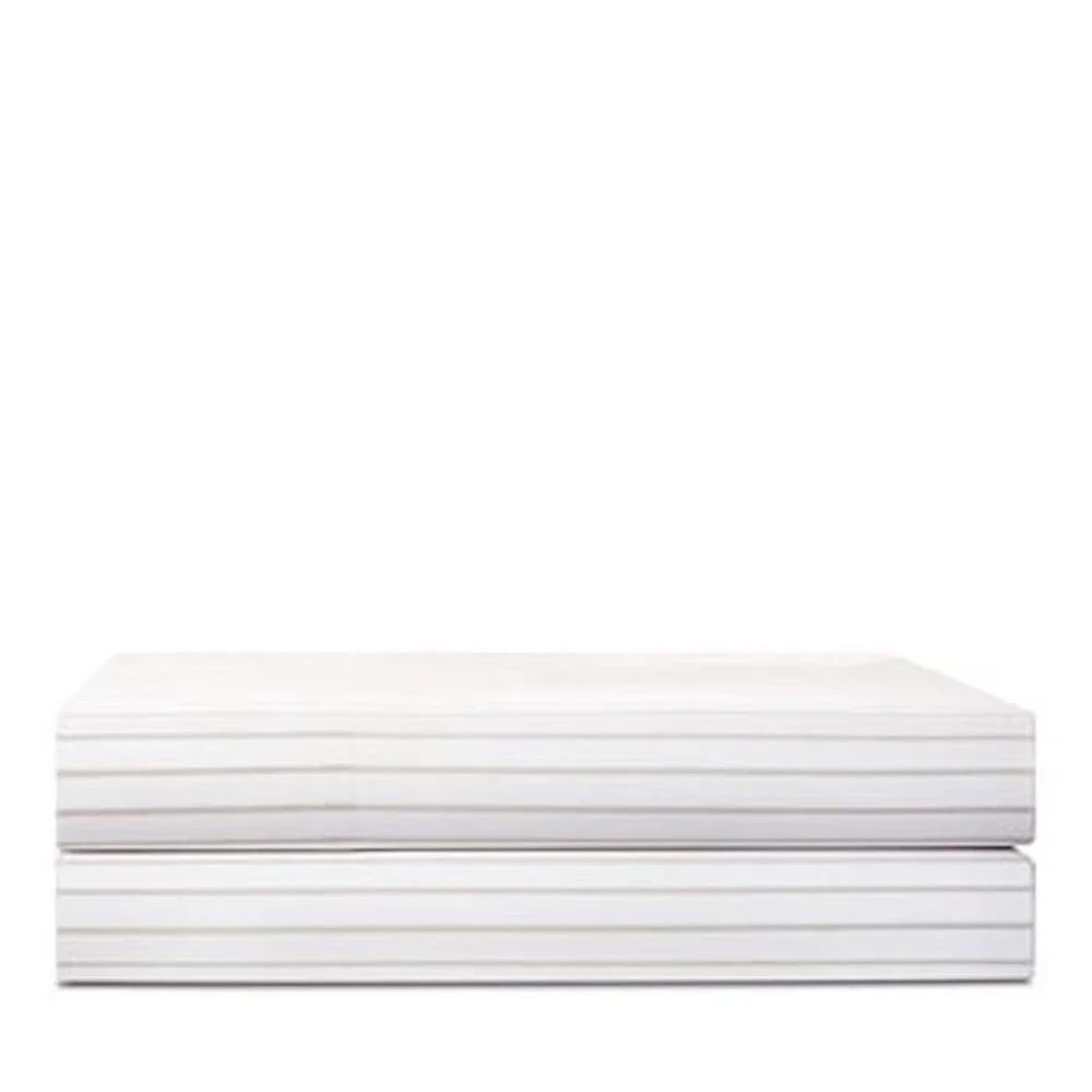 Ralph Lauren Prescott Stripe King Flat Sheet Vintage Silver
